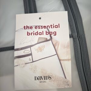 David's Bridal Essential Bridal Bag - Gray and White